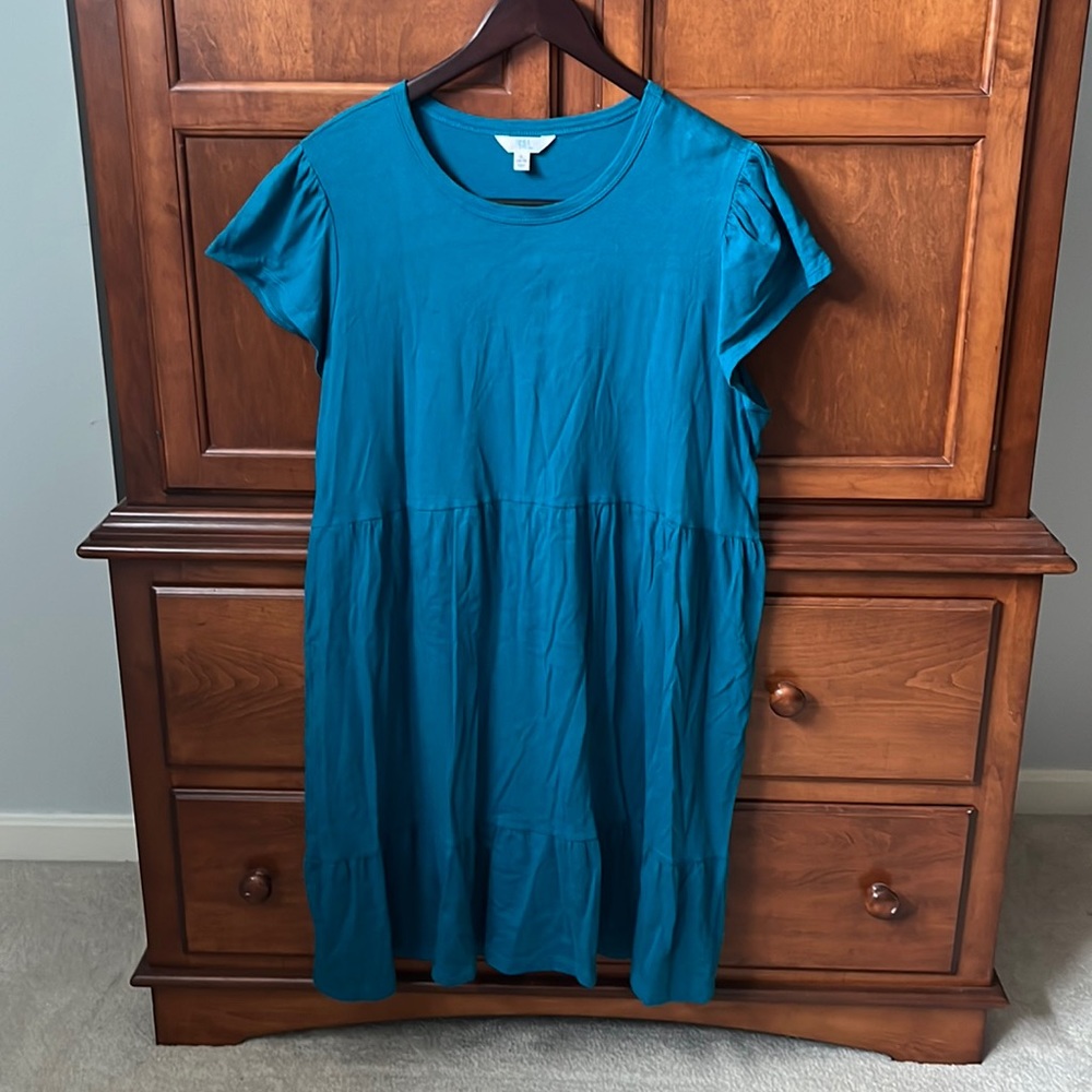 Teal Cotton Dress (comfy)